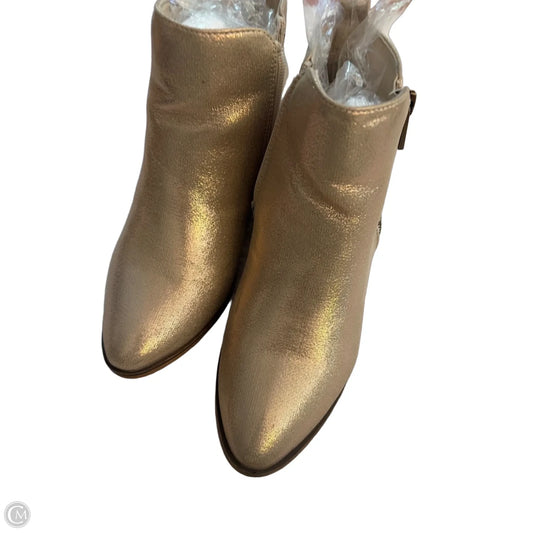 Boots Ankle Flats By Journee In Gold, Size: 8