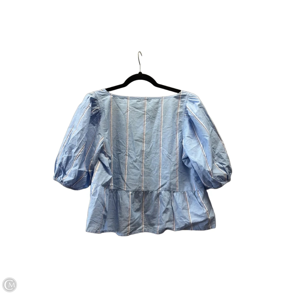 Blouse Short Sleeve By American Eagle In Blue, Size: M