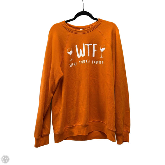 Sweatshirt Crewneck By Bella + Canvas In Orange, Size: Xl