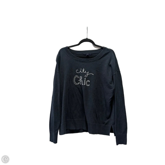 Sweater By Gap In Black, Size: Xl