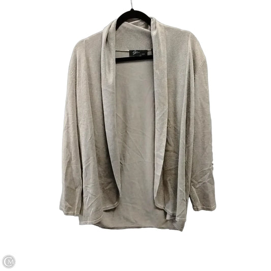 Sweater Cardigan By Clothes Mentor In Tan, Size: 1x