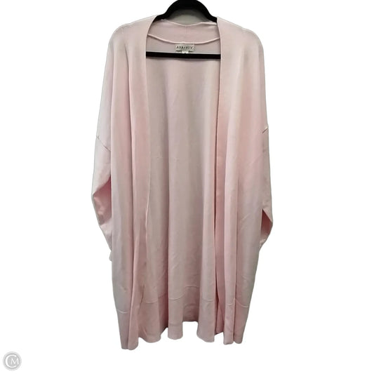 Sweater Cardigan By Ava & Viv In Pink, Size: 3x