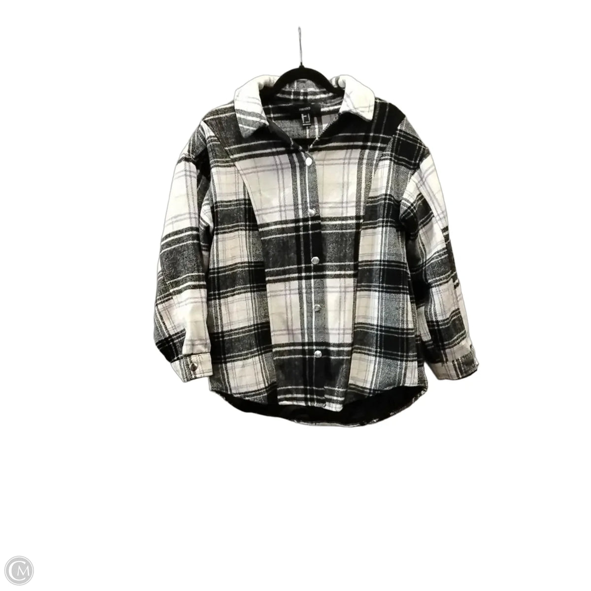Jacket Shirt By Forever In Checkered Pattern, Size: S