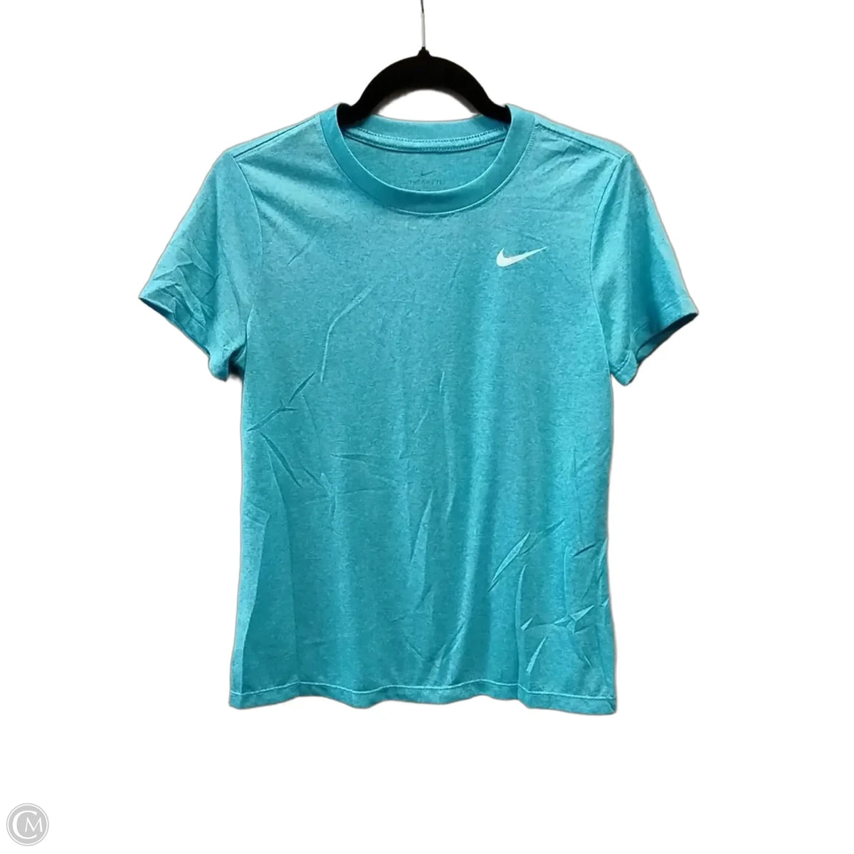 Athletic Top Short Sleeve By Nike In Blue, Size: M