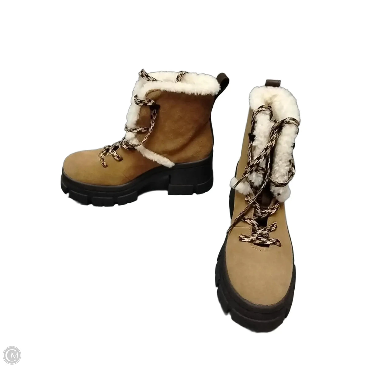 Boots Designer By Ugg In Brown, Size: 8.5