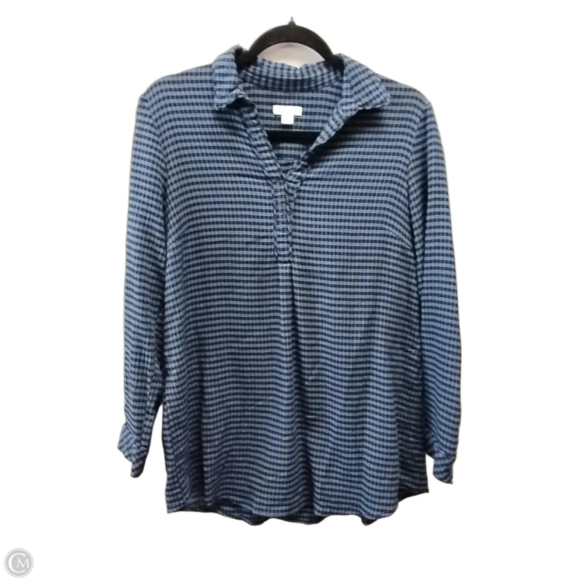 Top Long Sleeve By J. Jill In Checkered Pattern, Size: S