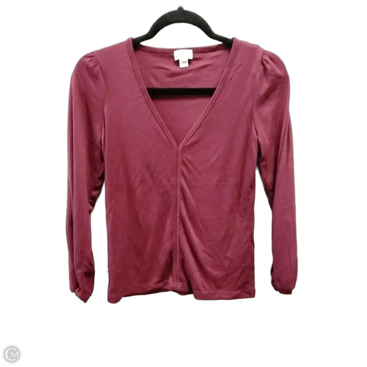 Top Long Sleeve By J. Crew In Red, Size: Xs