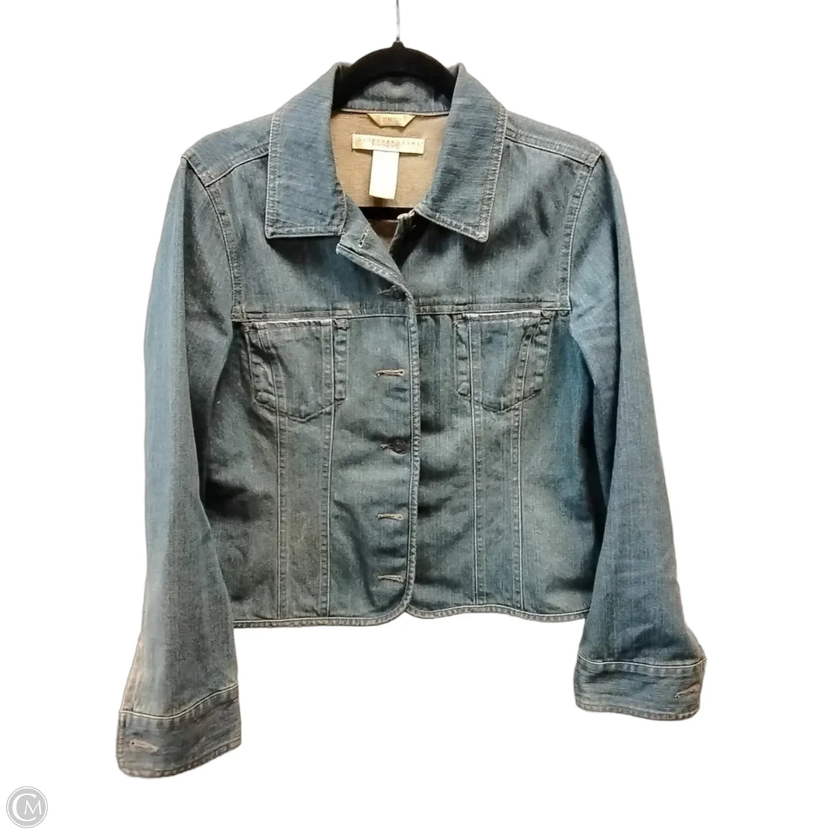 Jacket Denim By Geoffery Beene In Blue, Size: M