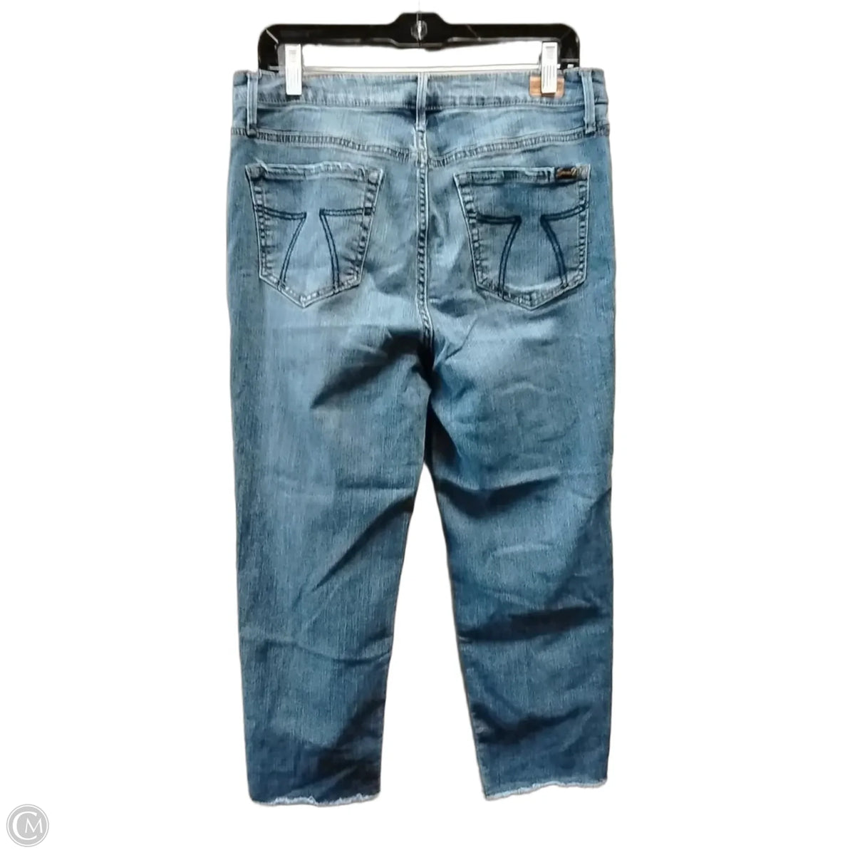 Jeans Cropped By Seven 7 In Blue, Size: 10