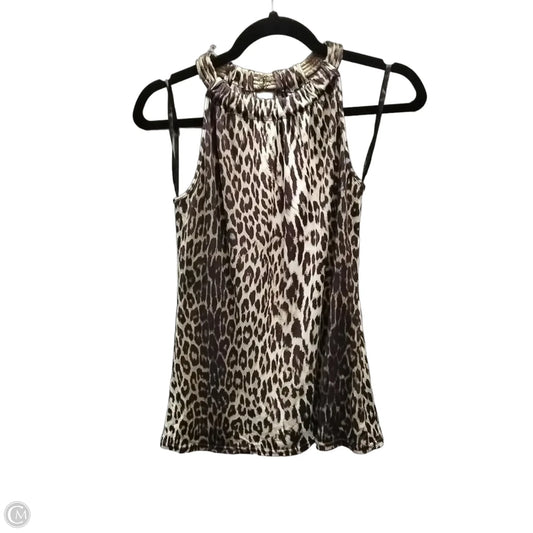 Blouse Sleeveless By Elie Tahari In Leopard Print, Size: Xs