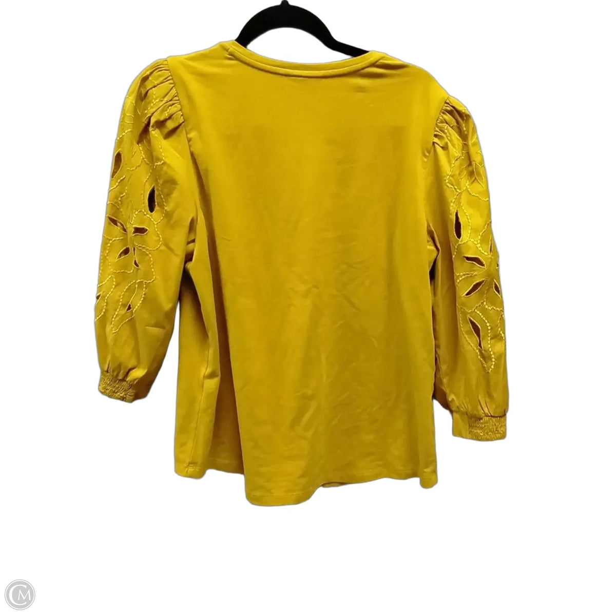 Top Long Sleeve By Chicos In Yellow, Size: L