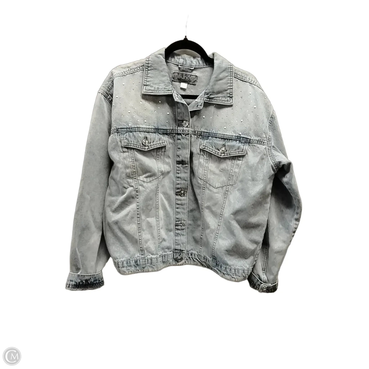 Jacket Denim By Maurices In Blue, Size: L