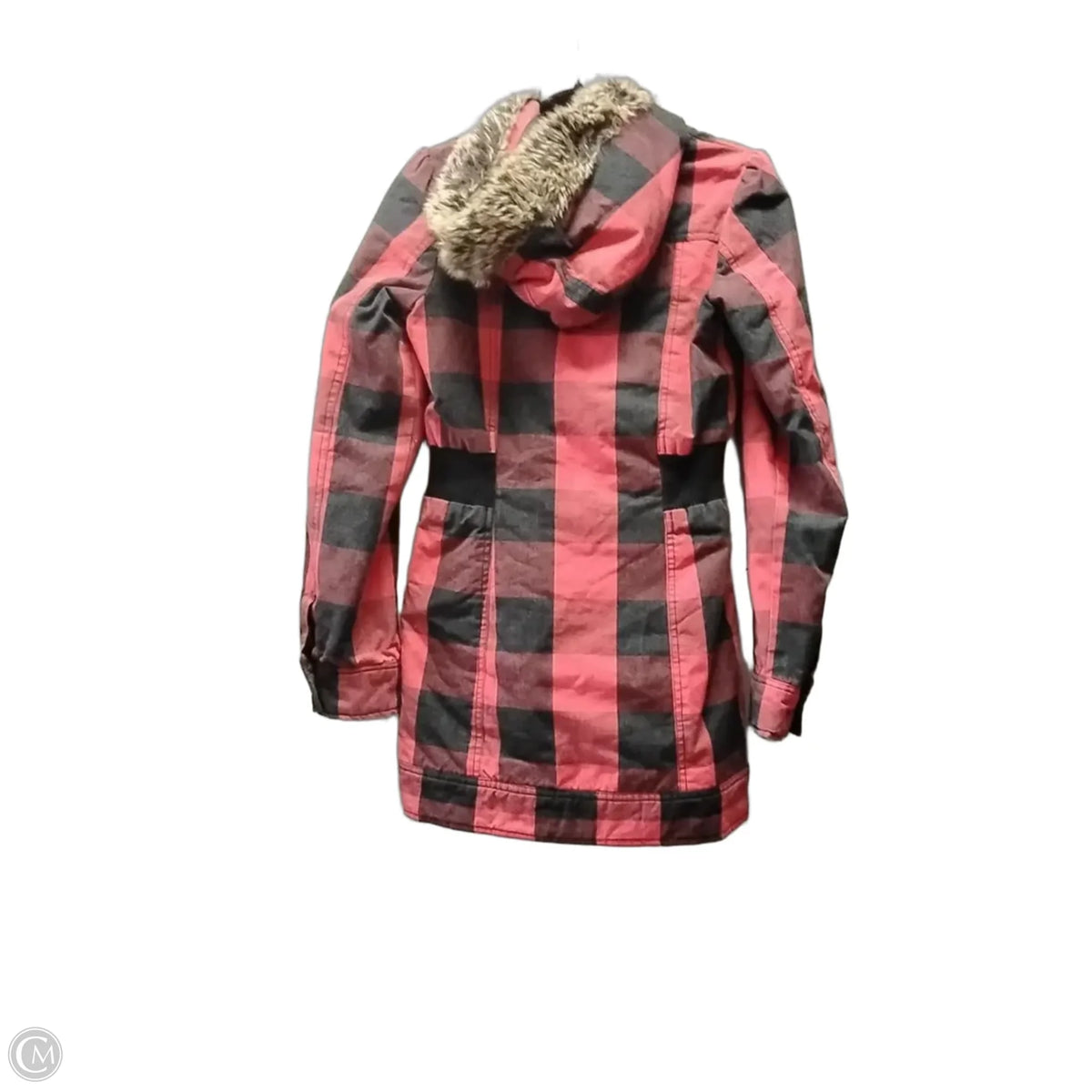 Coat Puffer & Quilted By Roxy In Black & Red, Size: S