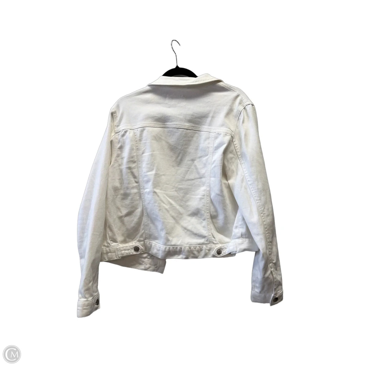 Jacket Denim By Time And Tru In White, Size: L