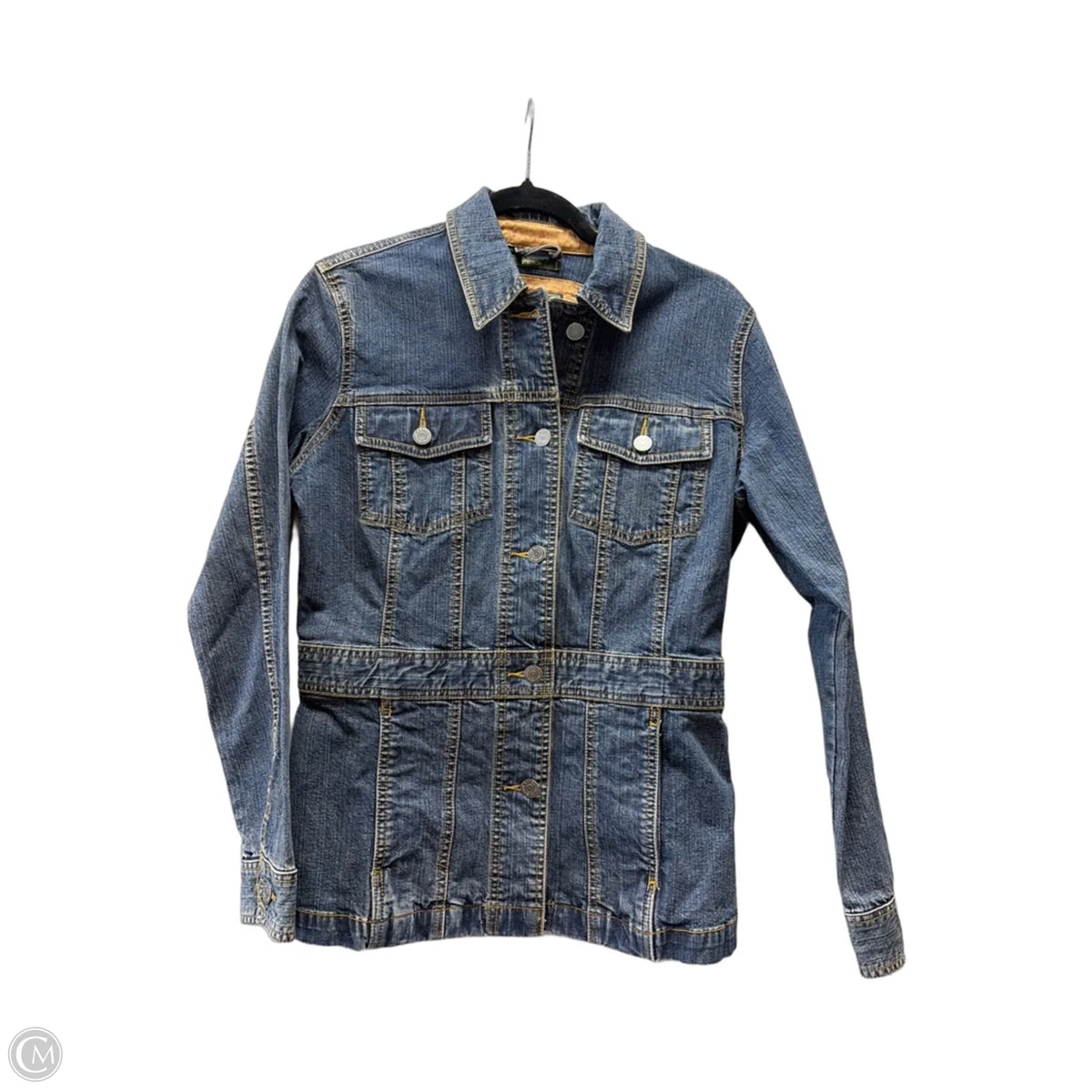 Jacket Denim By Eddie Bauer In Blue, Size: S