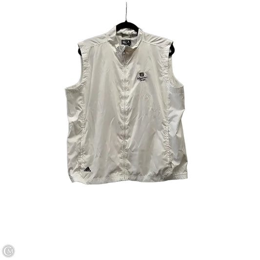 Jacket Windbreaker By Adidas In White, Size: Xl
