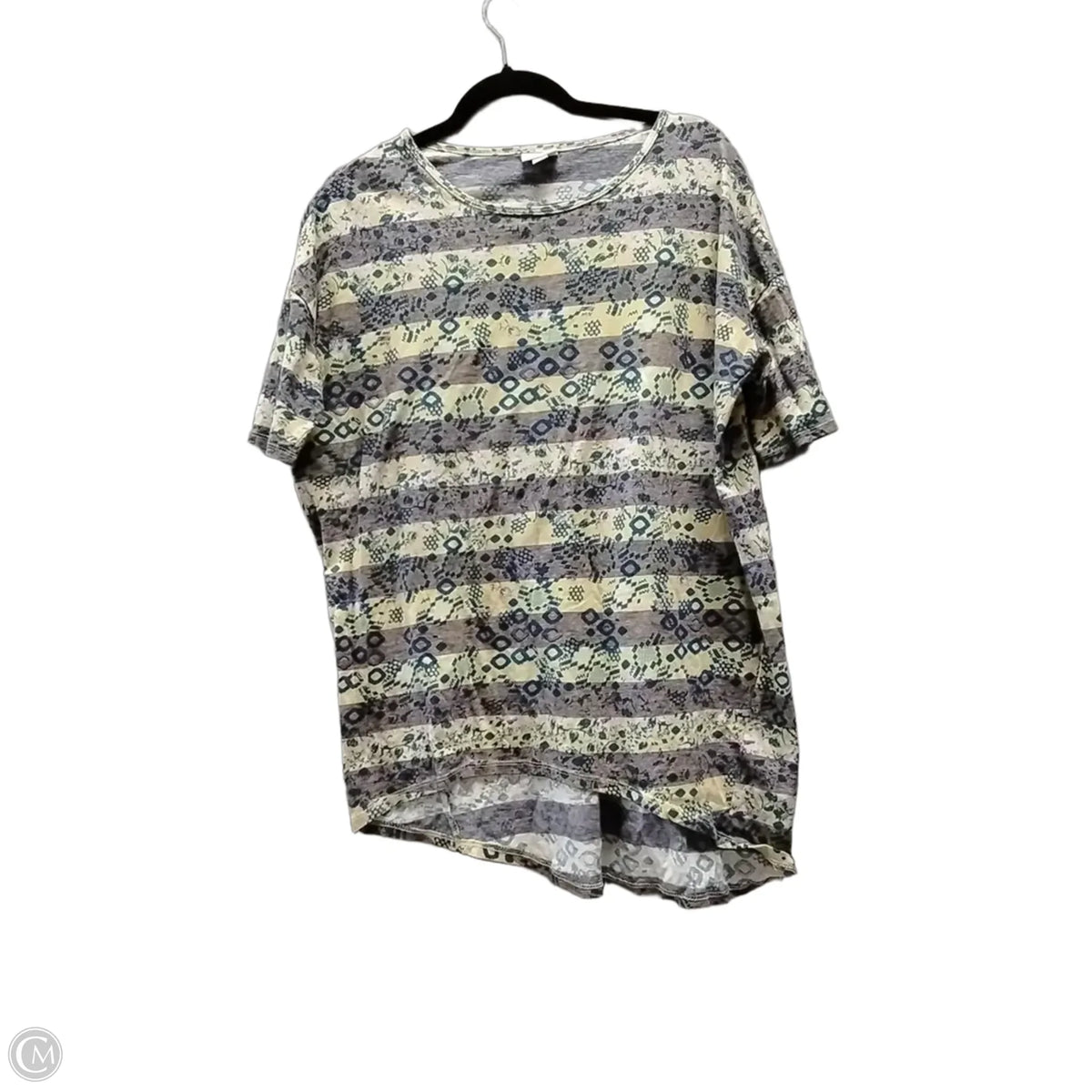 Top Short Sleeve Basic By Lularoe In Geometric Pattern, Size: Xs