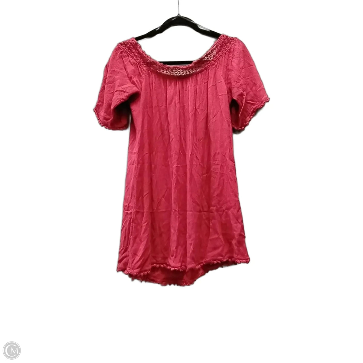 Blouse Short Sleeve By Forever 21 In Red, Size: M