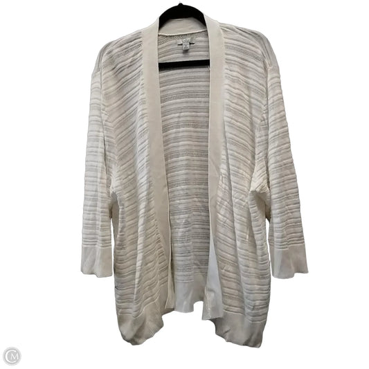 Sweater Cardigan By Croft And Barrow In Cream, Size: 3x