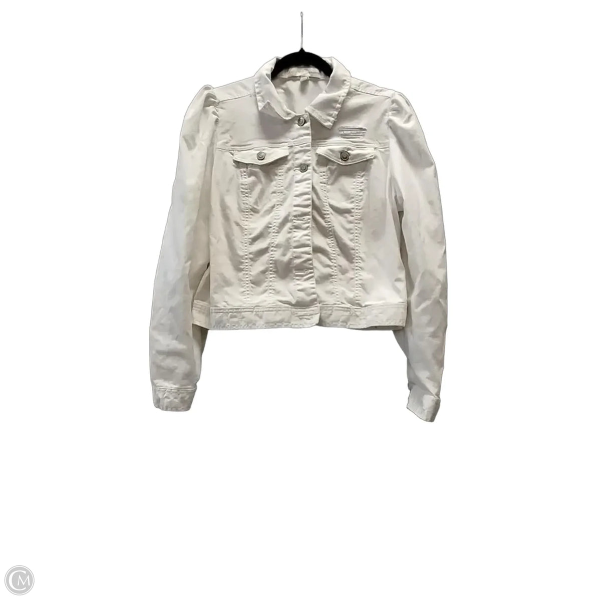 Jacket Denim By Cato In White, Size: Xl
