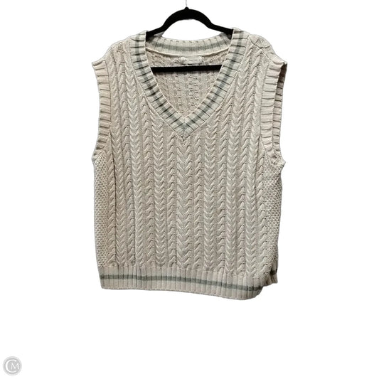 Vest Sweater By By Together In Green & Tan, Size: S
