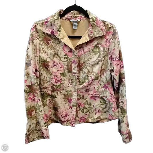 Top Long Sleeve By Clothes Mentor In Floral Print, Size: L