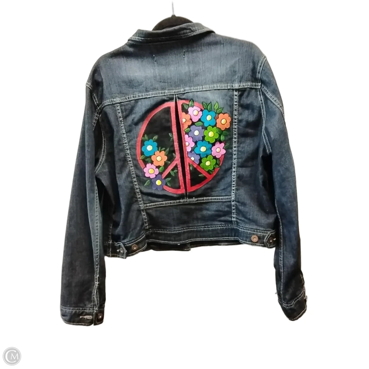 Jacket Denim By Clothes Mentor In Blue, Size: Xl