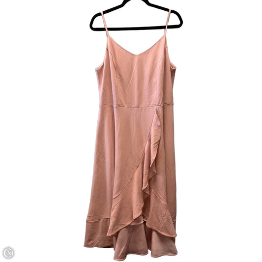 Dress Casual Midi By Clothes Mentor In Pink, Size: 22