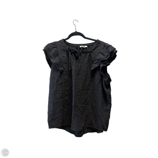 Blouse Short Sleeve By Clothes Mentor In Black, Size: 1x