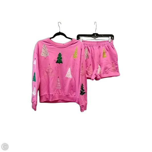 Shorts Set By Why Dress In Green & Pink, Size: S