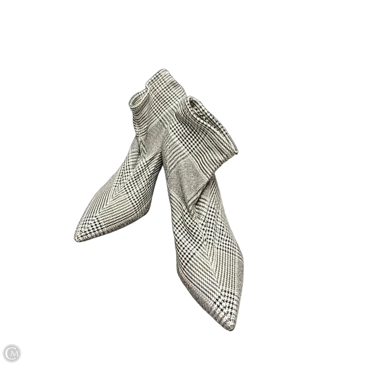 Boots Ankle Heels By Nine West In Plaid Pattern, Size: 9.5