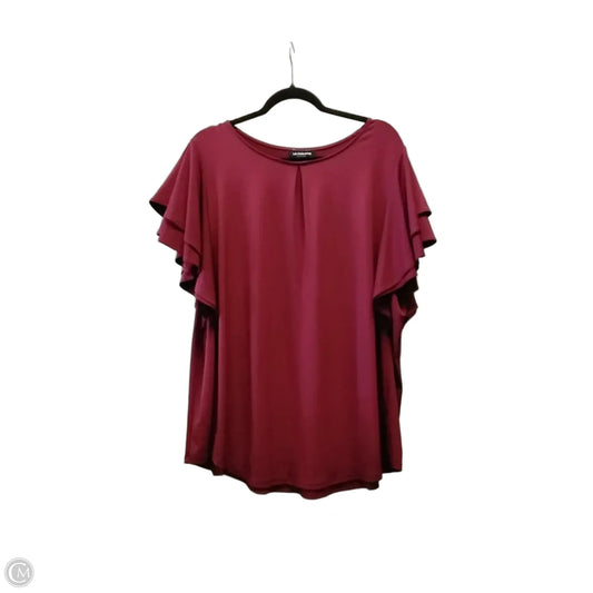 Top Short Sleeve By Liz Claiborne In Purple, Size: 1x