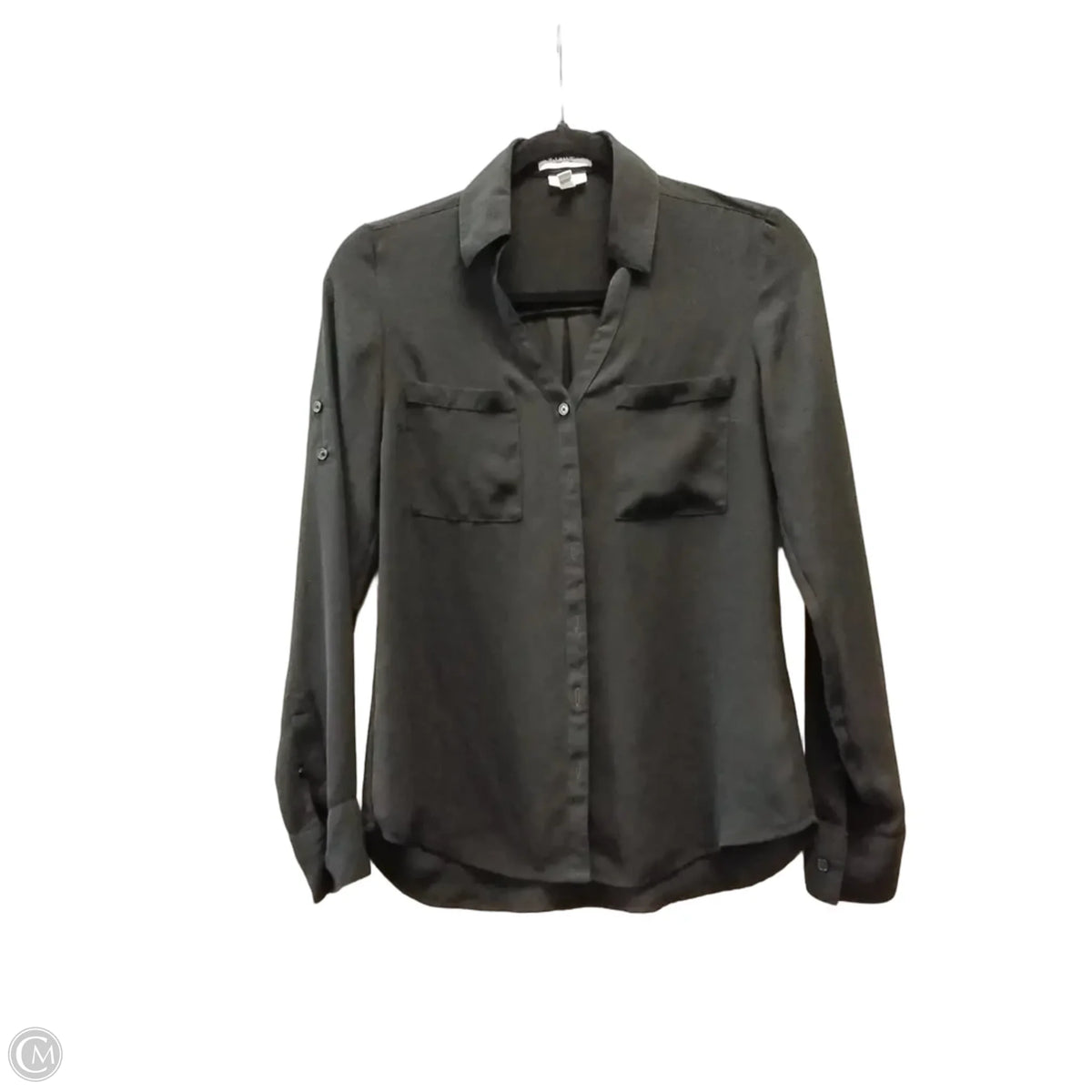 Blouse Long Sleeve By Express In Black, Size: Xs