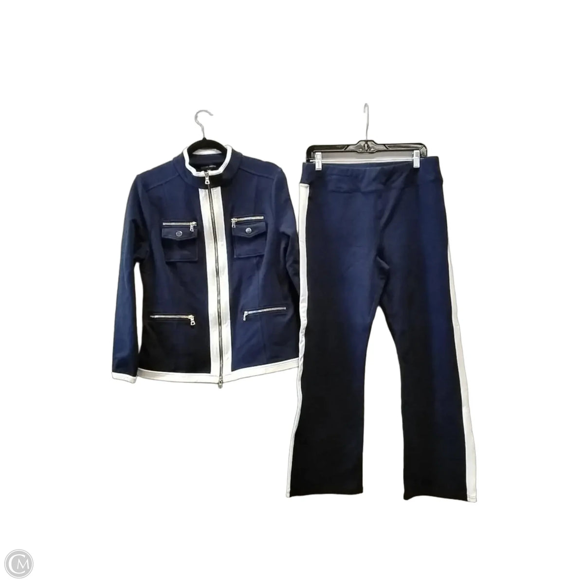 Pants Set 2pc By Boston Proper In Blue & White, Size: 8