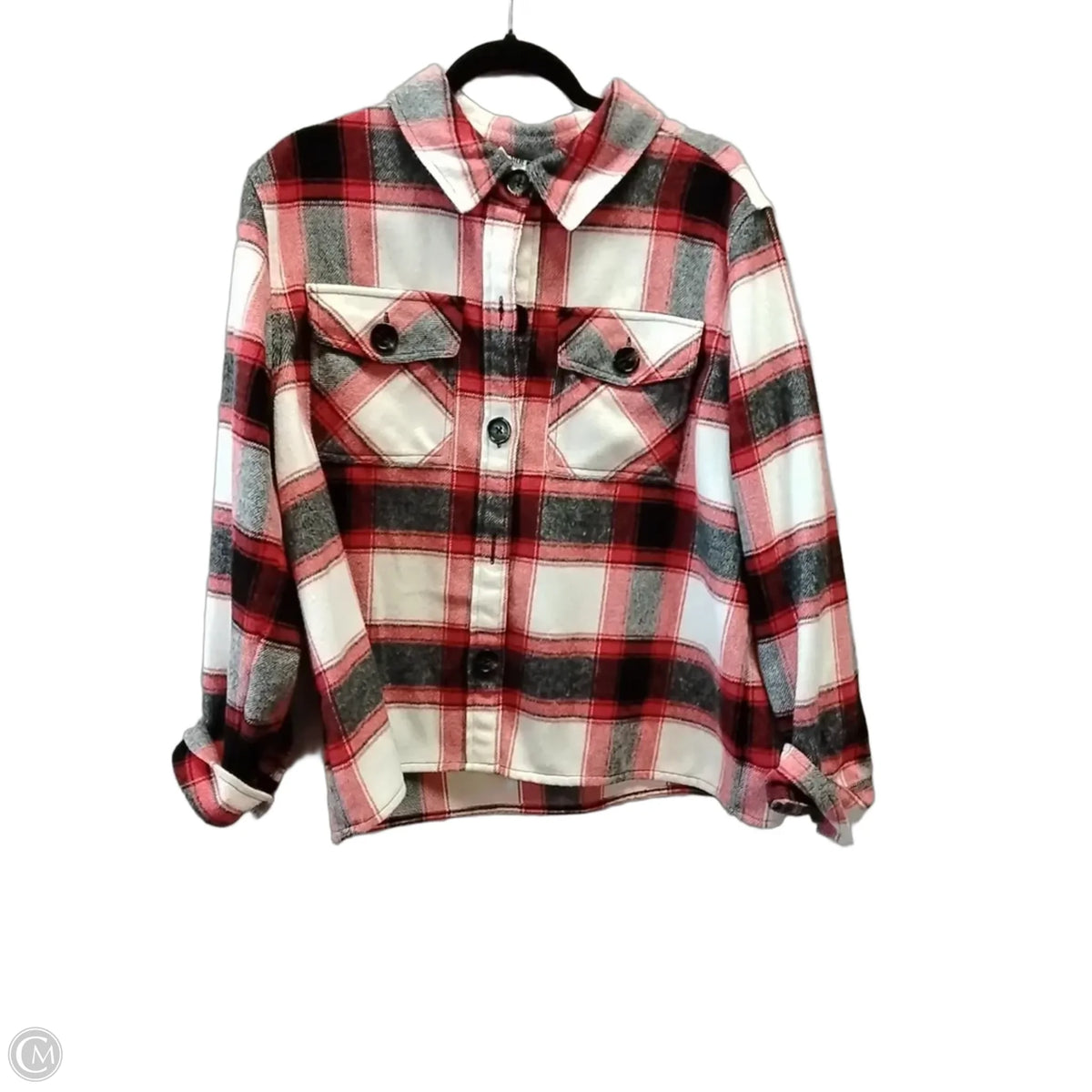 Jacket Shirt By Steve Madden In Plaid Pattern, Size: Xxl