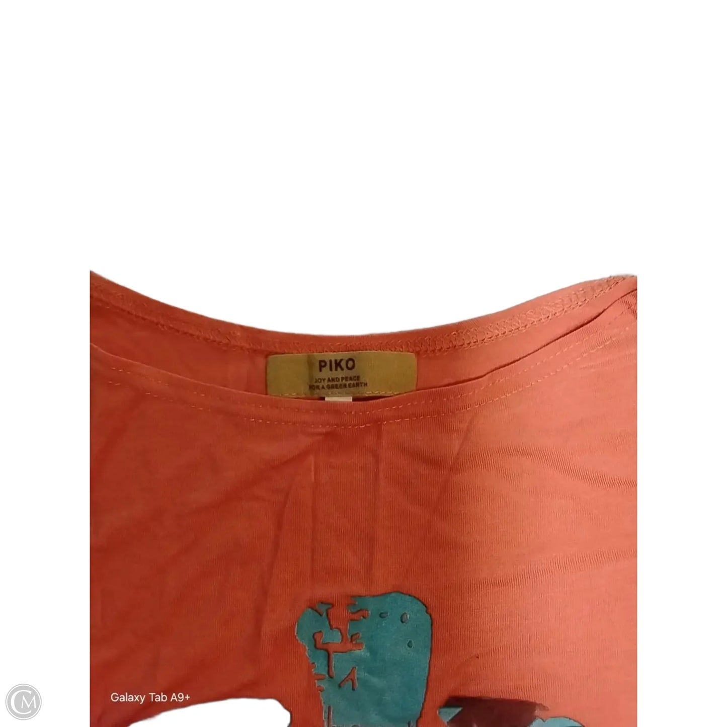 Top Short Sleeve By Piko In Orange, Size: S