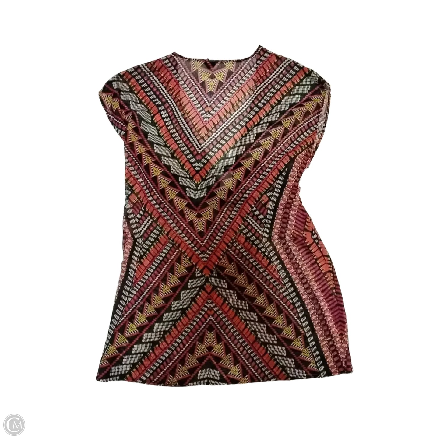 Blouse Short Sleeve By Clothes Mentor In Multi-colored, Size: Onesize