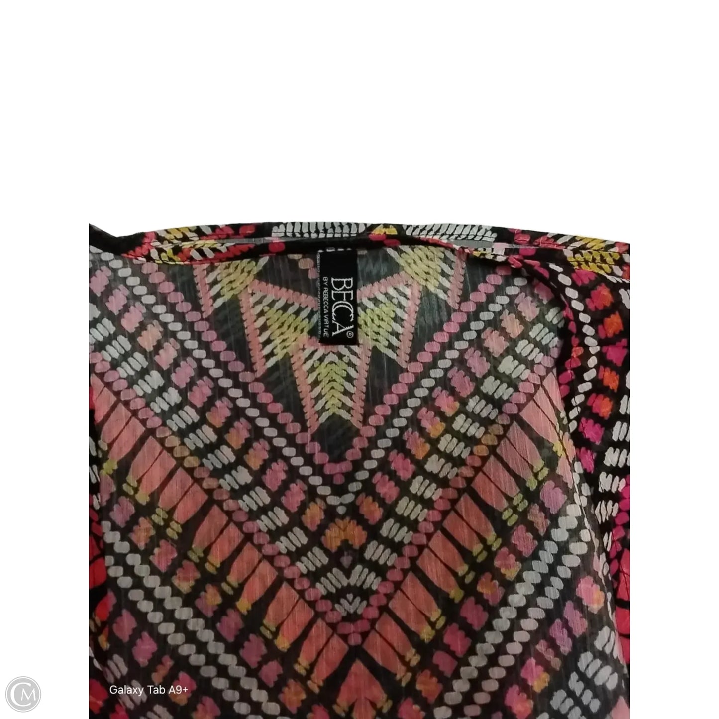 Blouse Short Sleeve By Clothes Mentor In Multi-colored, Size: Onesize
