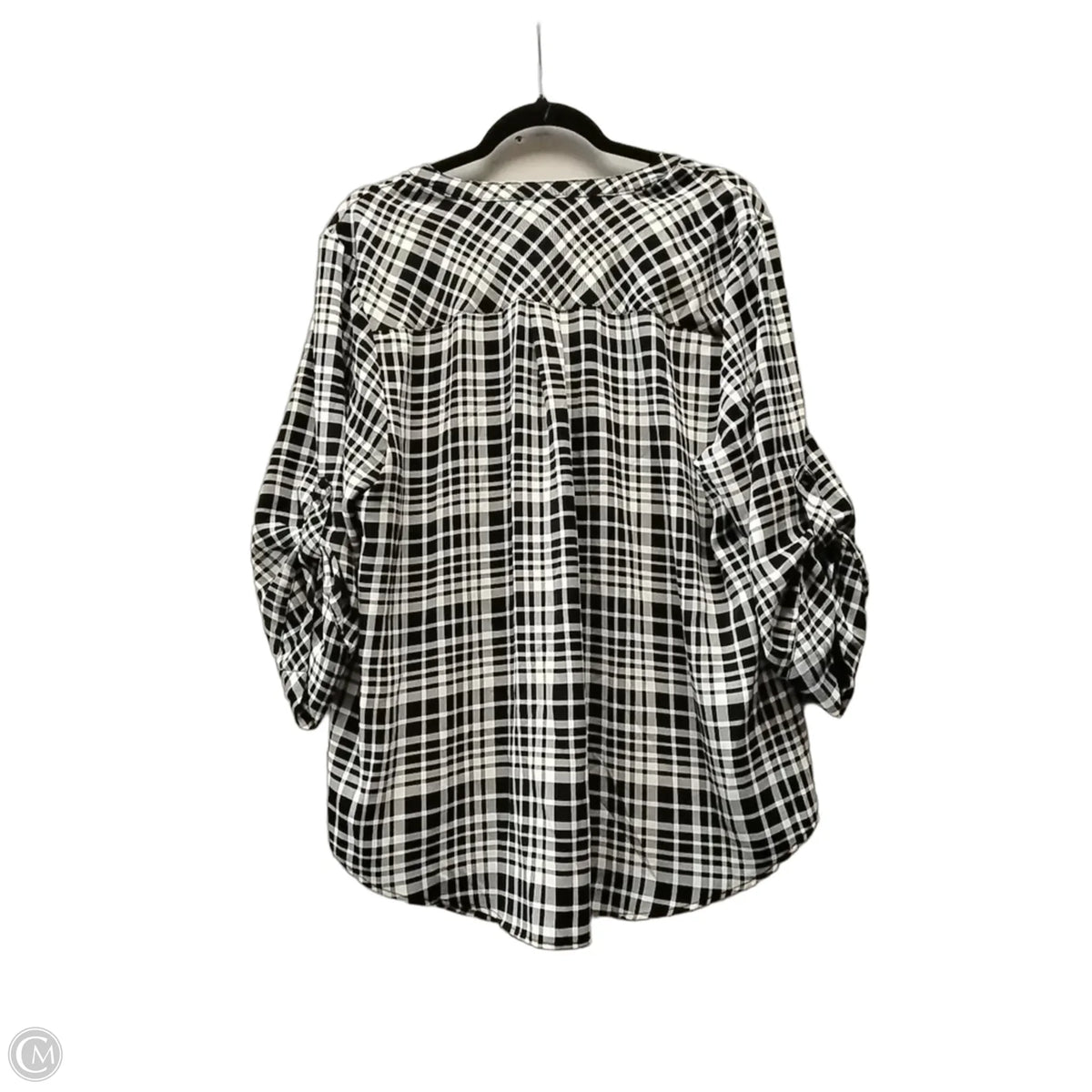 Blouse Long Sleeve By Torrid In Black & White, Size: 2x