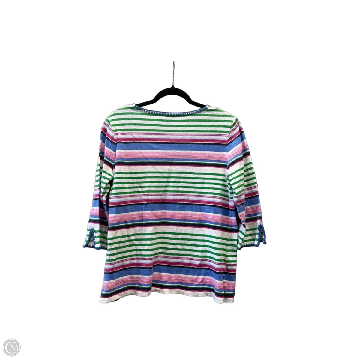 Top Long Sleeve By Talbots In Striped Pattern, Size: M