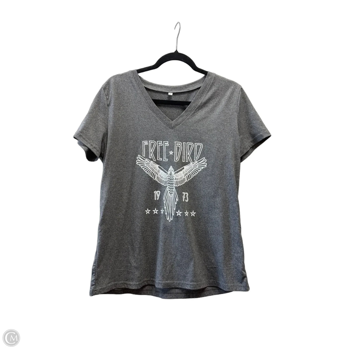 Top Short Sleeve By Freebird In Grey, Size: M