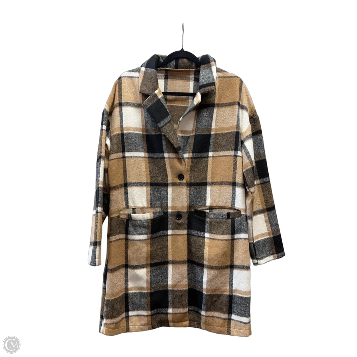 Jacket Shirt By Clothes Mentor In Plaid Pattern, Size: L
