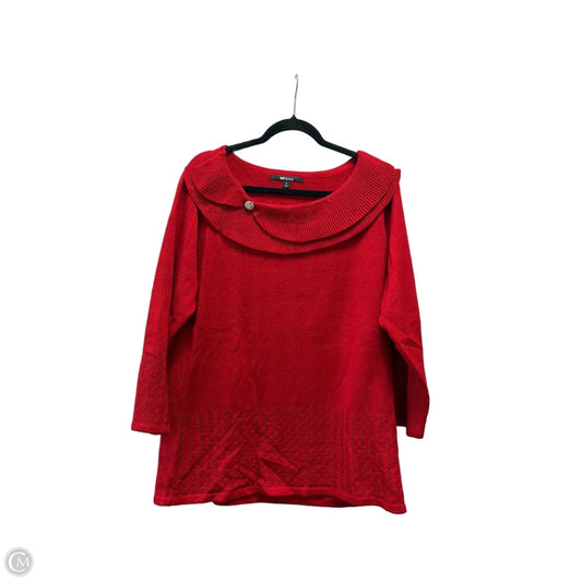 Sweater By Briggs In Red, Size: Xl