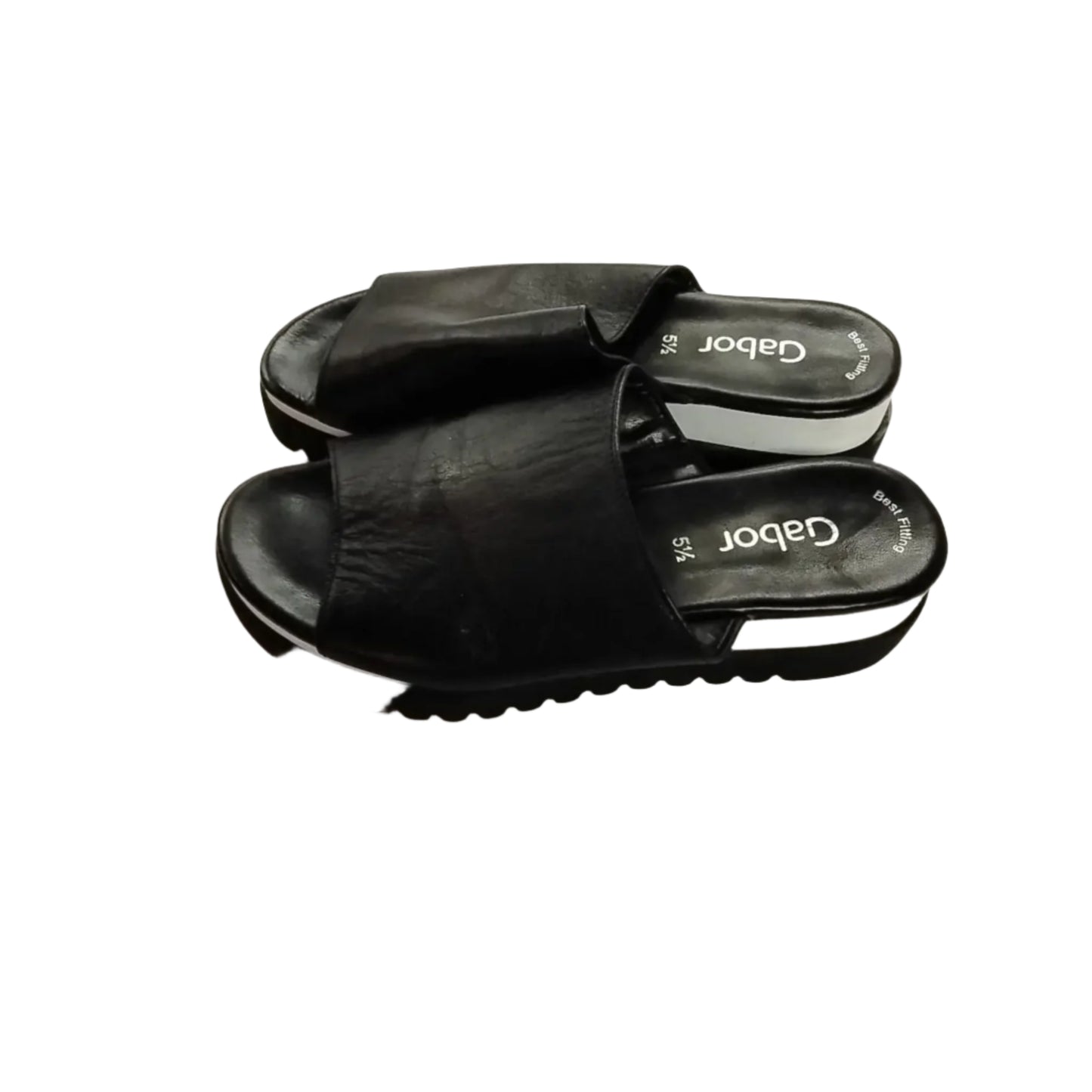 Sandals Flats By Gabor In Black, Size: 5.5
