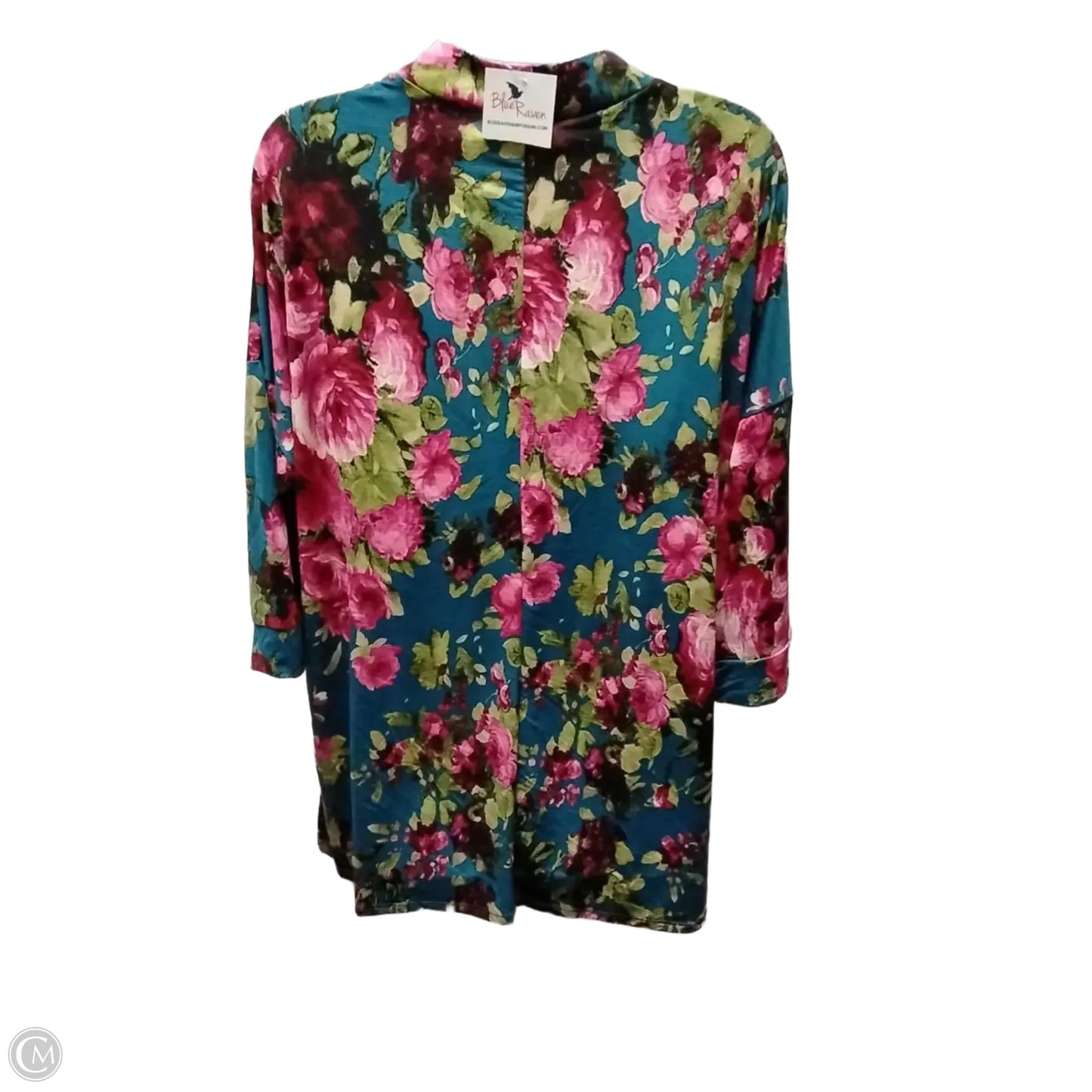 Top Long Sleeve By Honeyme In Floral Print, Size: L