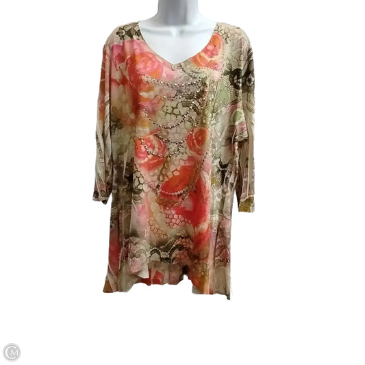 Top Long Sleeve By Style And Co Collection Women In Floral Print, Size: 3x
