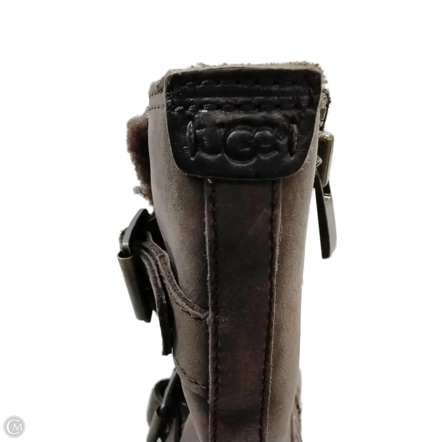 Boots Ankle Flats By Ugg In Grey, Size: 6.5