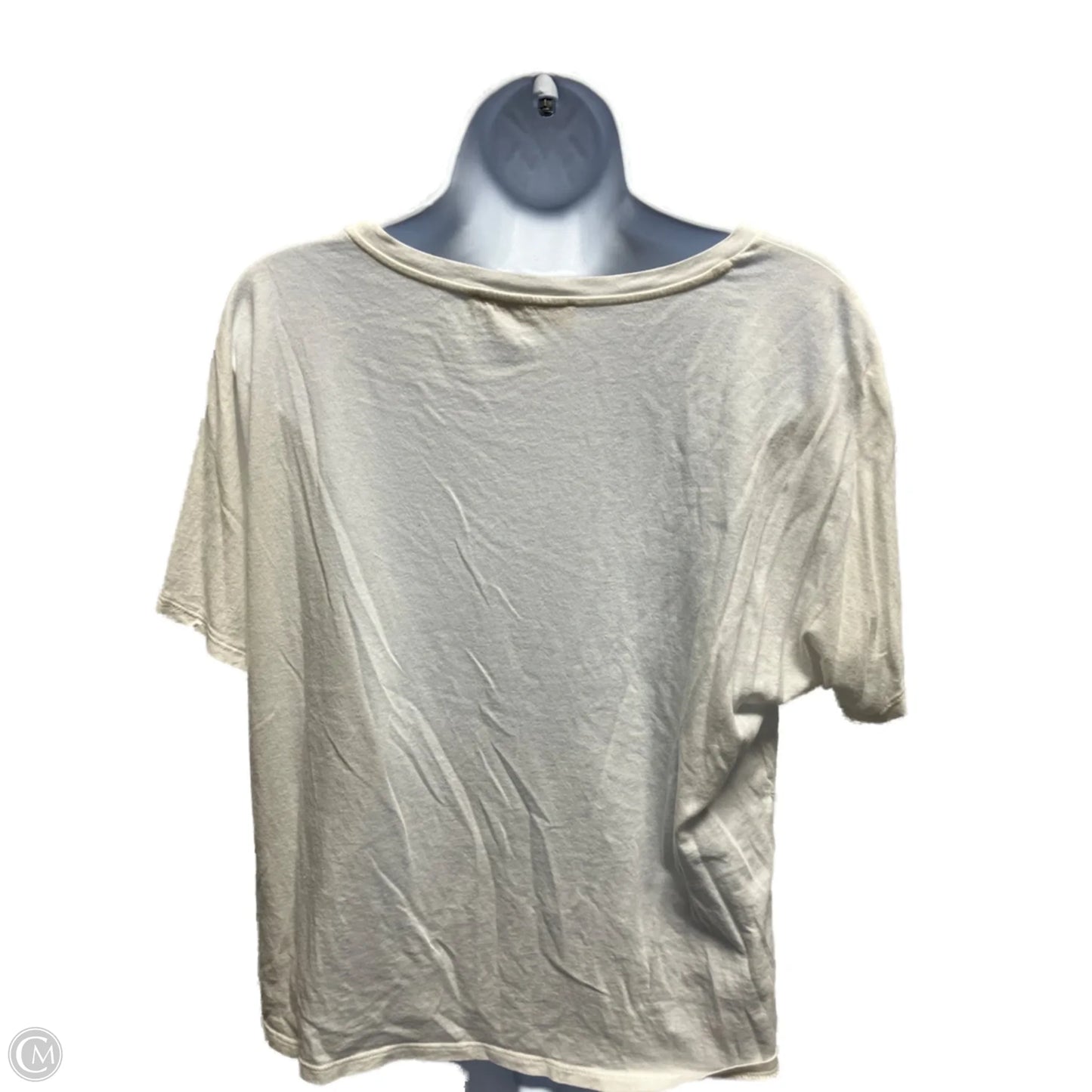 Top Short Sleeve By Loft In White, Size: L