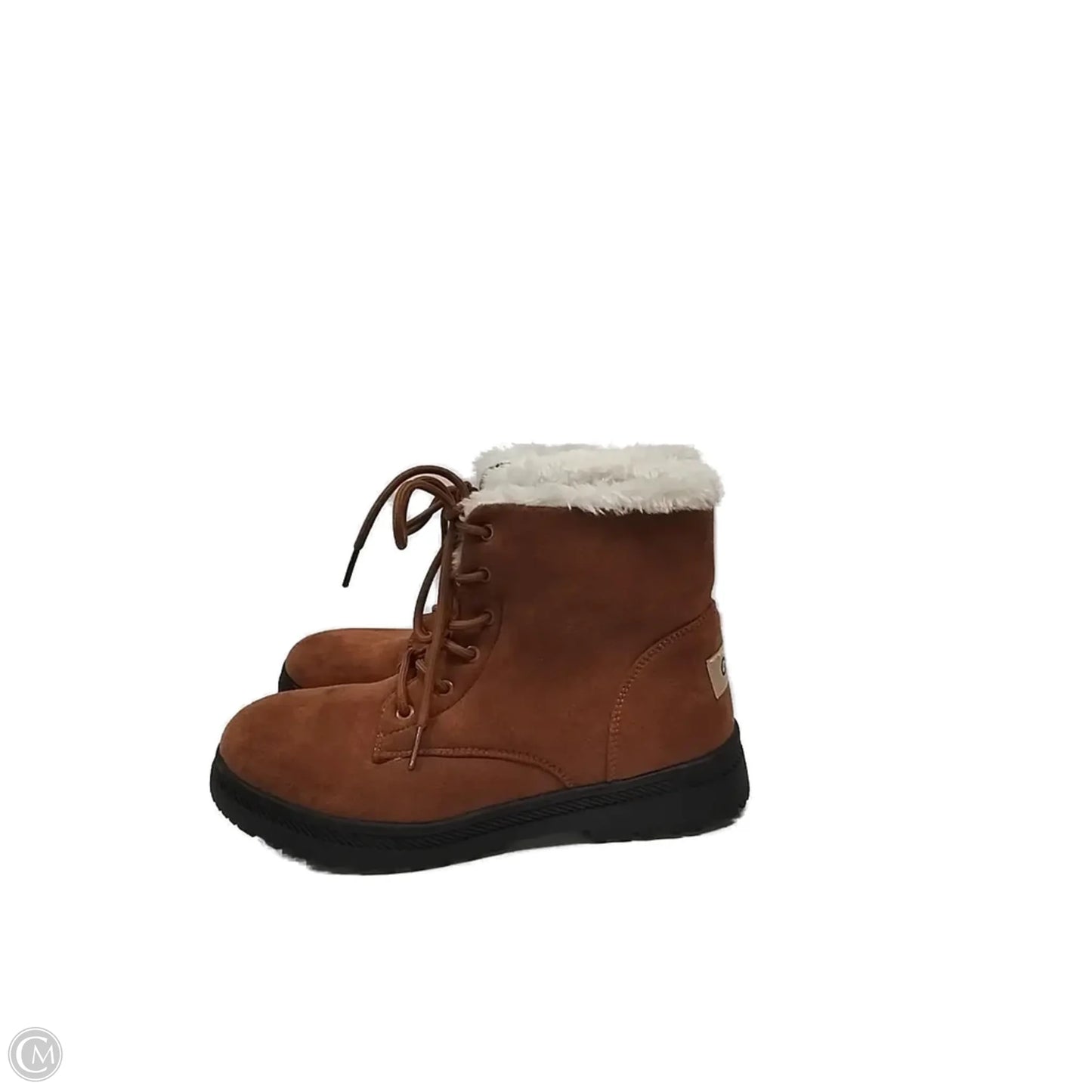 Boots Ankle Flats By Clothes Mentor In Brown, Size: 10.5