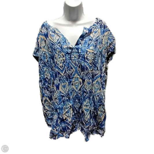 Blouse Short Sleeve By Cynthia Rowley In Multi-colored, Size: 3x
